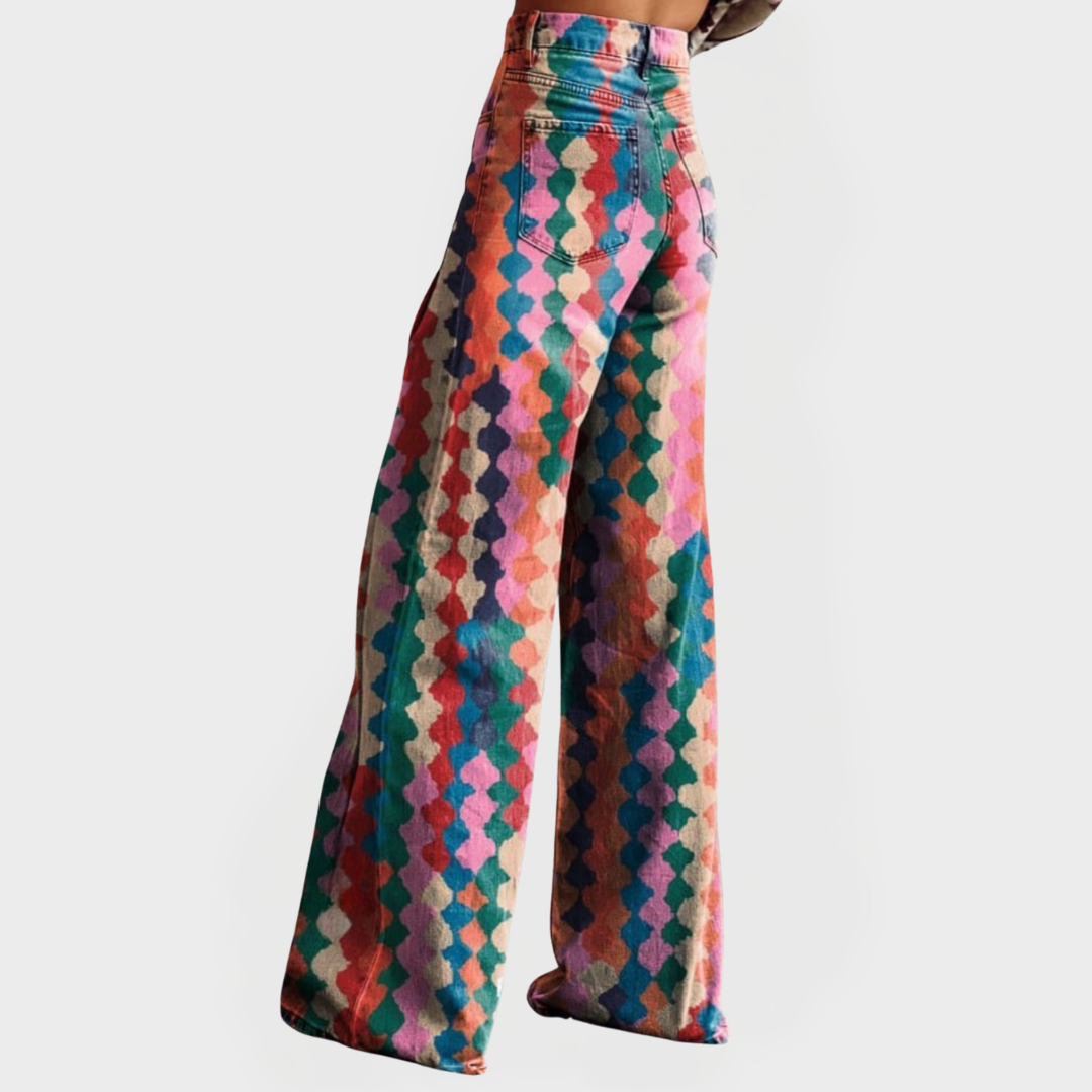 Värikkäät Farkut | Leveillä Lahkeilla | Moderniin Ilmeeseen