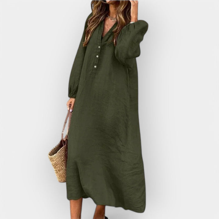 Tyylikäs Pellavamekko | Tyylikkäällä Leikkauksella