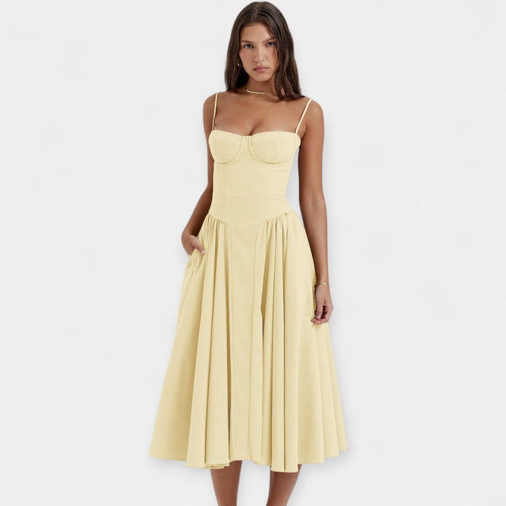 Retro Midi Mekko | Ohuiden Olkaimien Kanssa