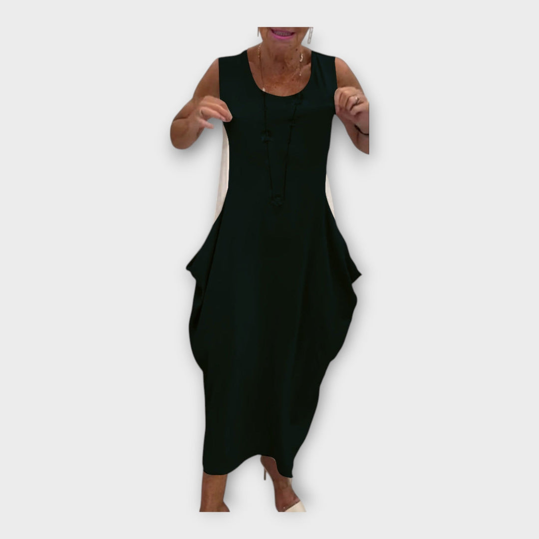 Kevyt mekko | modernilla siluetilla ja taskuilla