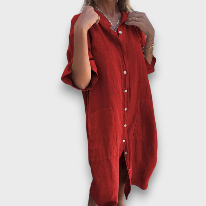 Liinipaita | jossa napit ja taskut