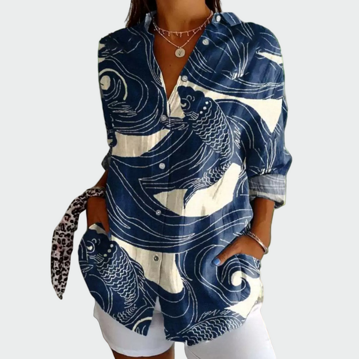 Tyylikäs | Kukka-kuosiset paita