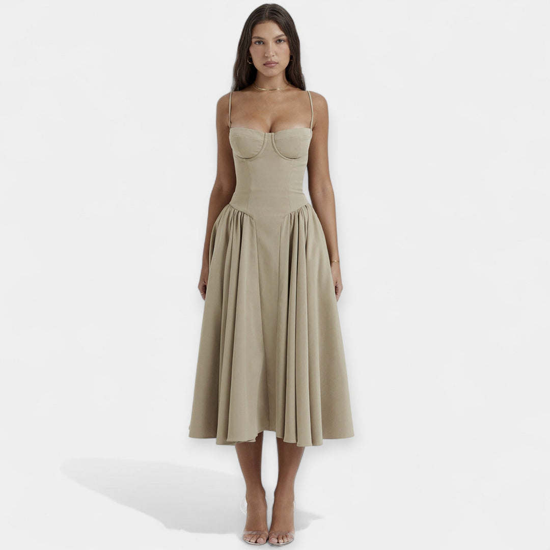 Retro Midi Mekko | Ohuiden Olkaimien Kanssa