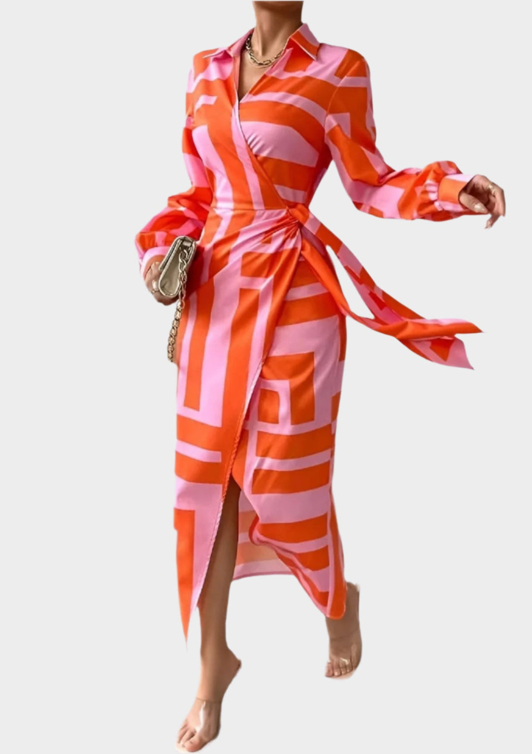 Tulostettu Mekko | Säädettävällä Vyötäröllä