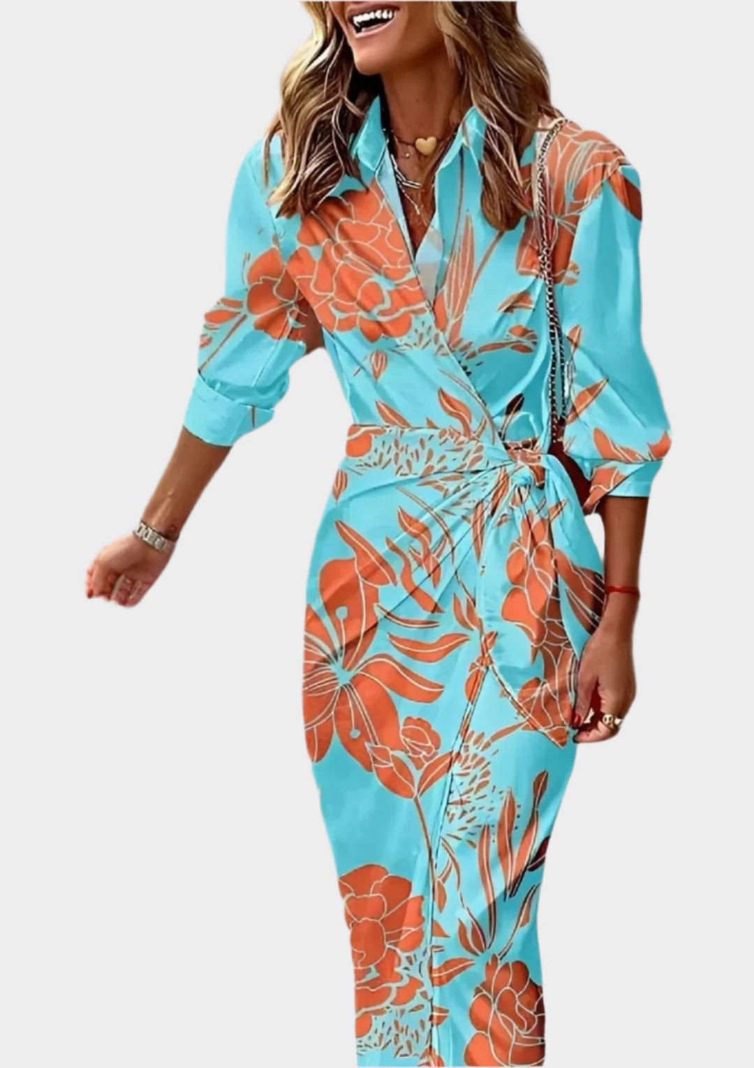 Tulostettu Mekko | Säädettävällä Vyötäröllä