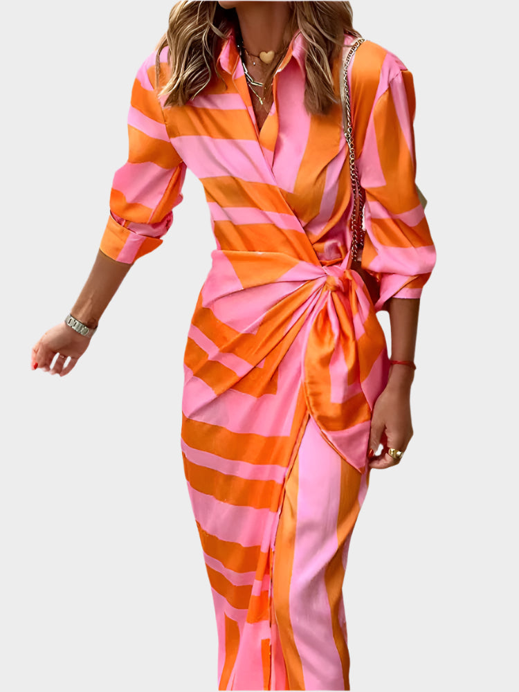 Midi Mekko | Raidallisella Kuvioinnilla