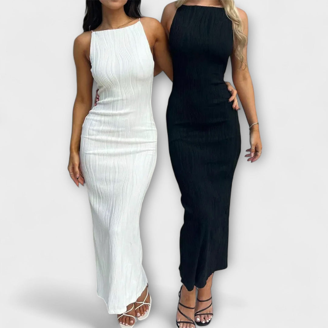 Tyylikäs pitkä ilman hihoja oleva mekko | Naisten muoti