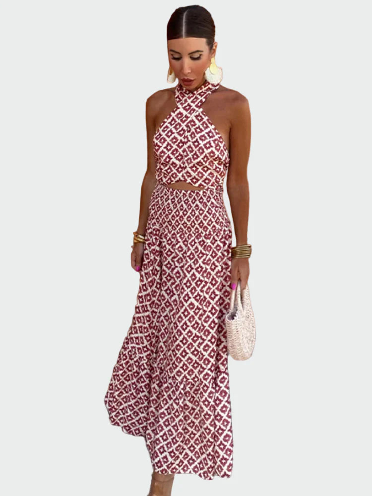 Ilmaa Henkivä Midi Mekko | Avoselkäisillä Olkapäillä