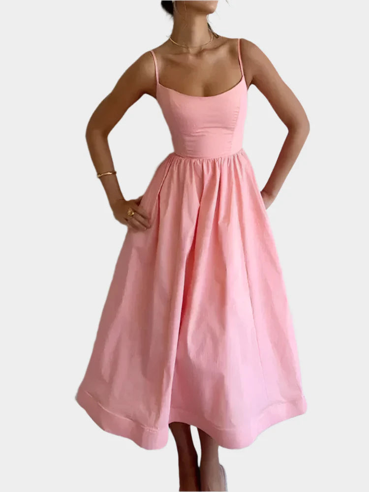 Laaja | Pehmeä Satiini Mekko