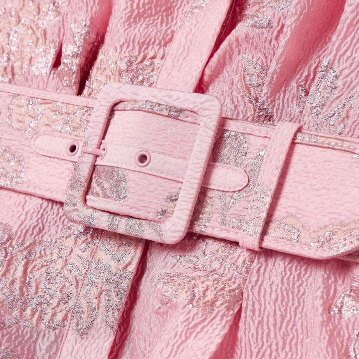 Beatrice™ | Vaaleanpunainen Puff-hihallinen Puku