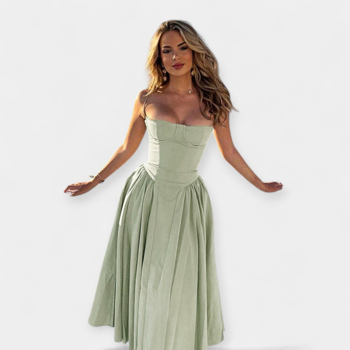 Retro Midi Mekko | Ohuiden Olkaimien Kanssa