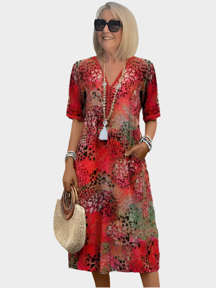 Elävä Midi Mekko | Taskuilla