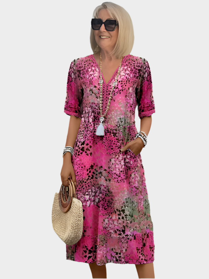 Elävä Midi Mekko | Taskuilla