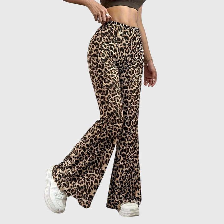 Leopard Bootcut Housut