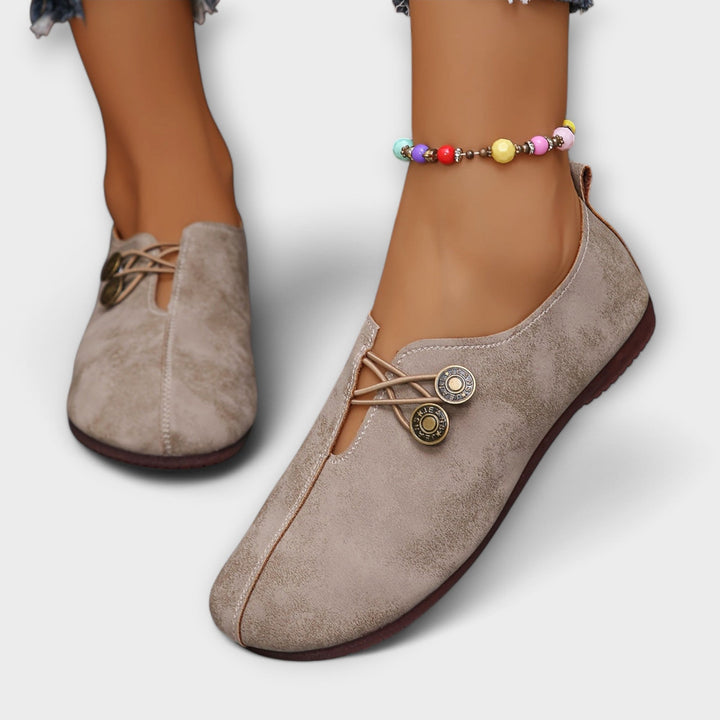 Nahkaballerina | Elegant Leather Ballet Flats