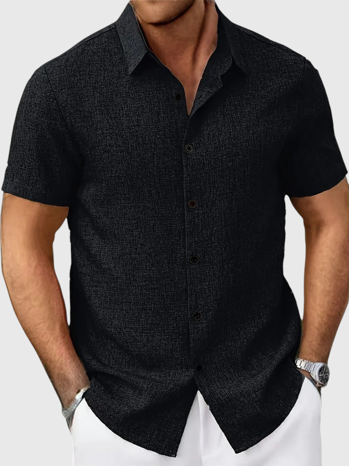 Santo | Kevyt lyhythihainen paita pellon sekoitteesta