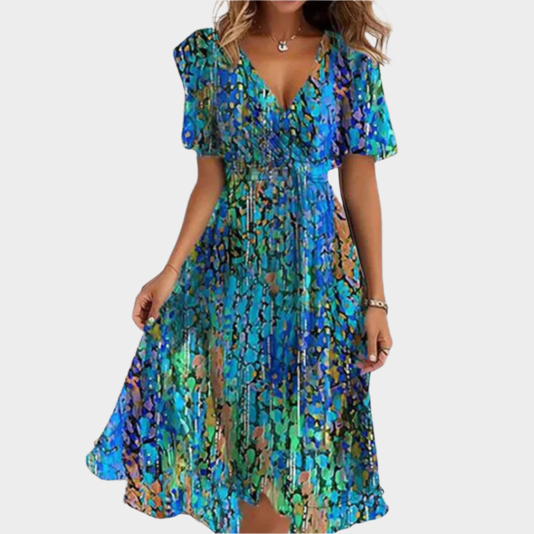 Ilmava Kukallinen Mekko | V-aukolla