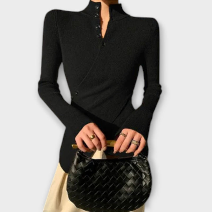 Michiko | Tyylikäs Slim Fit Neulepaita