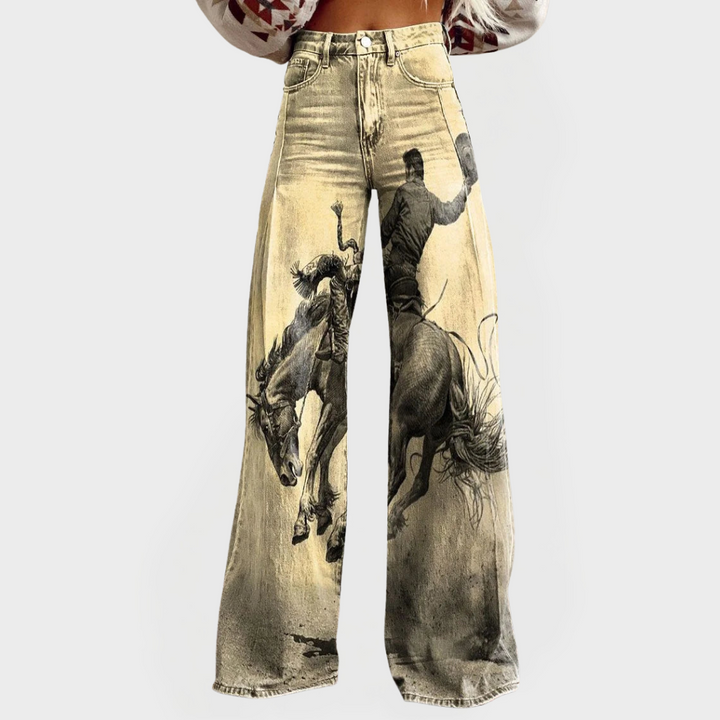 Mukavat farkut | leveät lahkeet | rento istuvuus