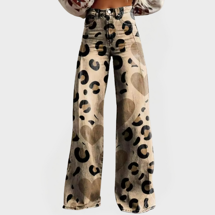 Violetti Farkut | Leopardi Kuvioilla ja Sydämillä