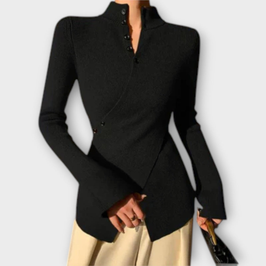 Michiko | Tyylikäs Slim Fit Neulepaita