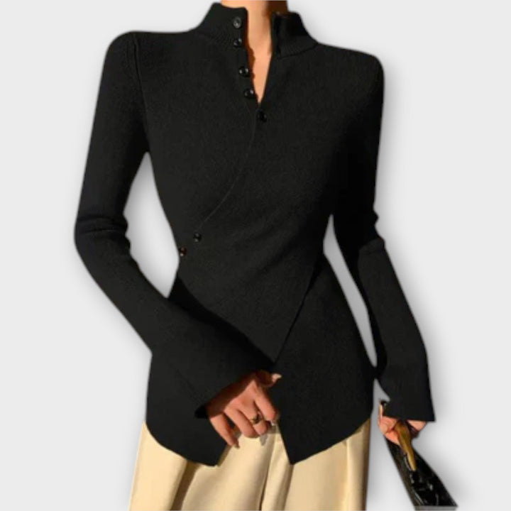 Michiko | Tyylikäs Slim Fit Neulepaita