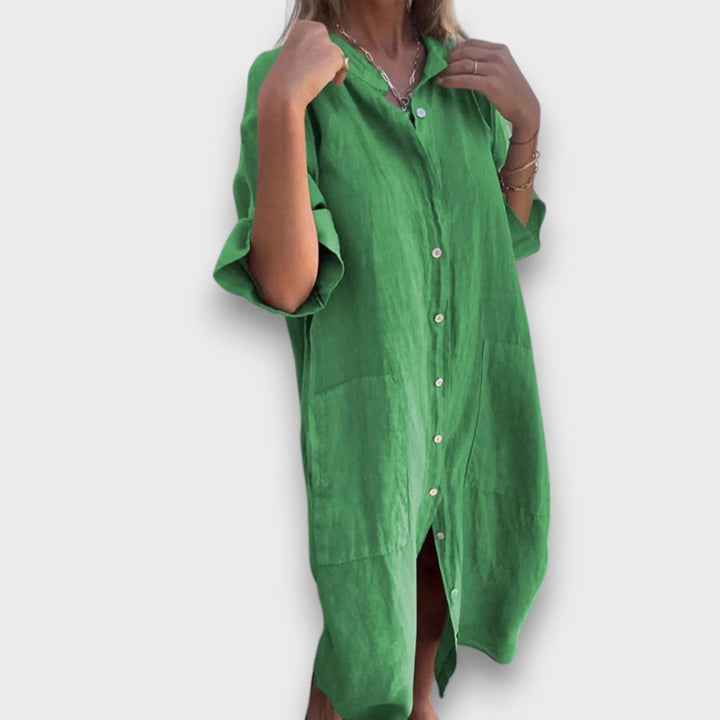 Liinipaita | jossa napit ja taskut