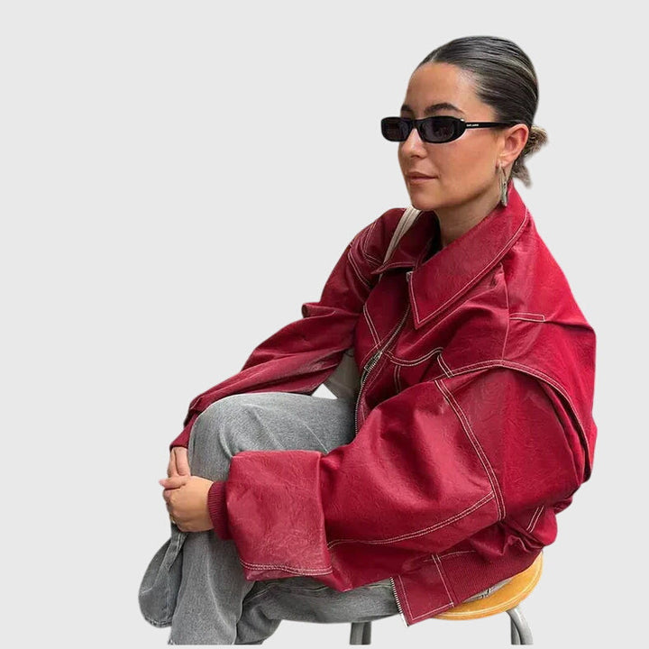 Faye™ | Ylisuuri Nahkatakki