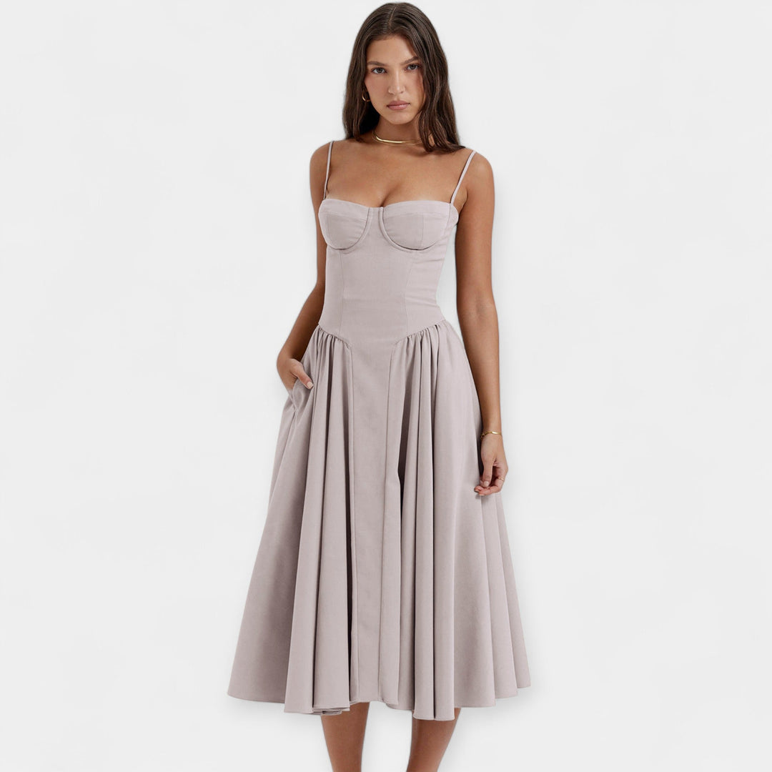 Retro Midi Mekko | Ohuiden Olkaimien Kanssa