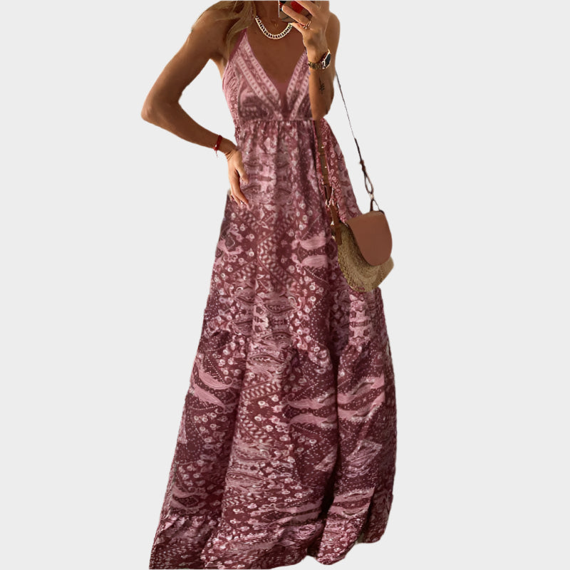 Boho Mekko | Ohuiden Olkaimien ja V-aukkoisen Kaula-aukon Kanssa