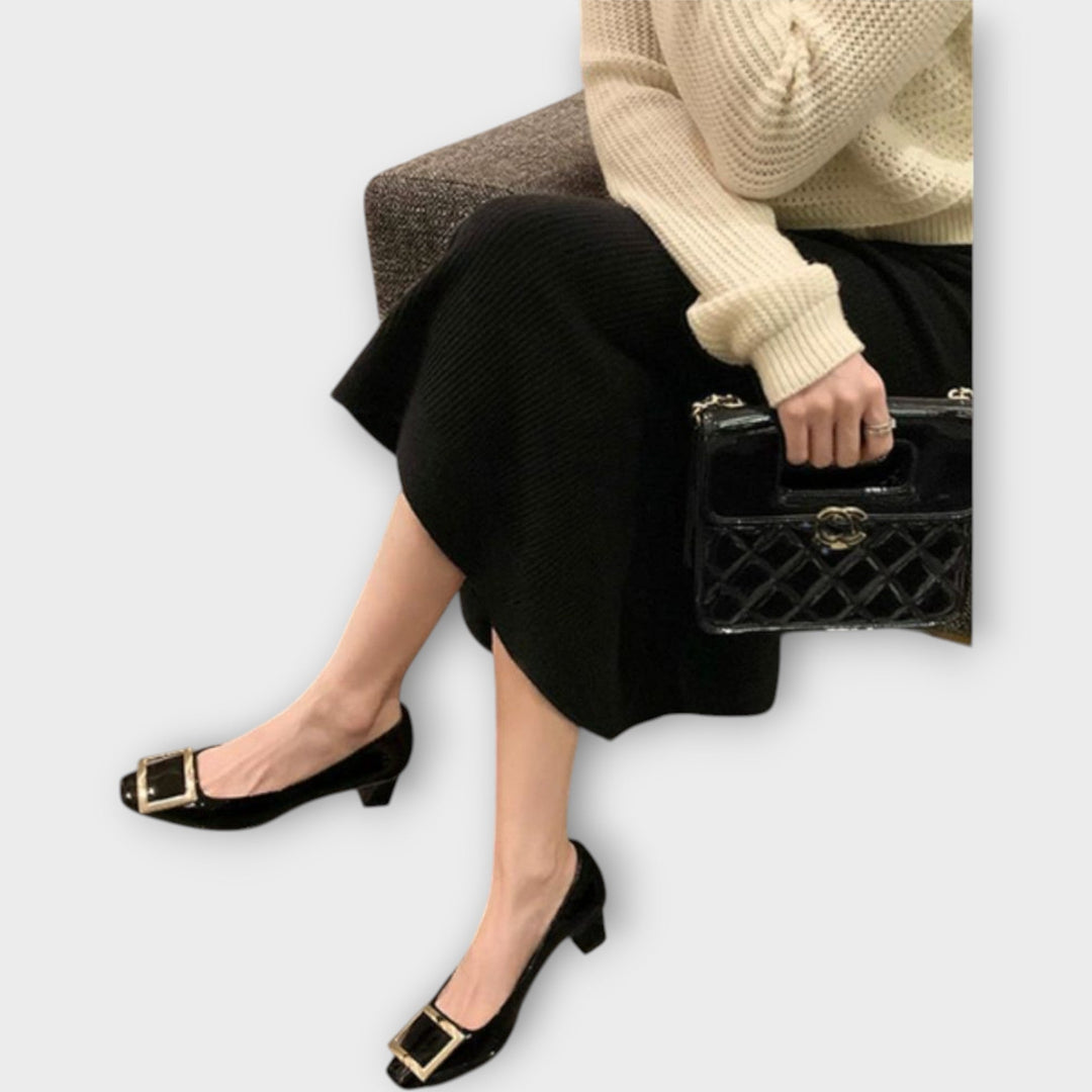 Tyylikkäät sandaalit | Keskikorkea korko | Neliönmuotoinen kärki