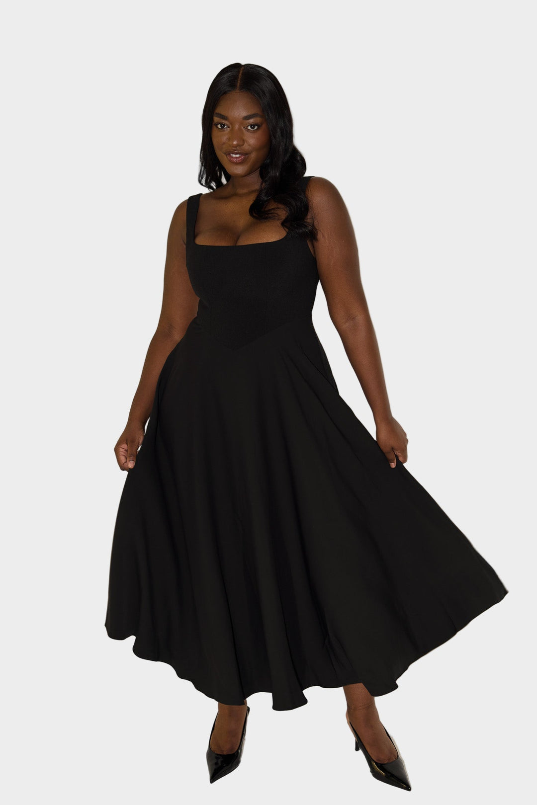 Ajaton Ilmava Midi Mekko | Tyylikkäällä Leikkauksella ja Luonnollisella Liikkeellä