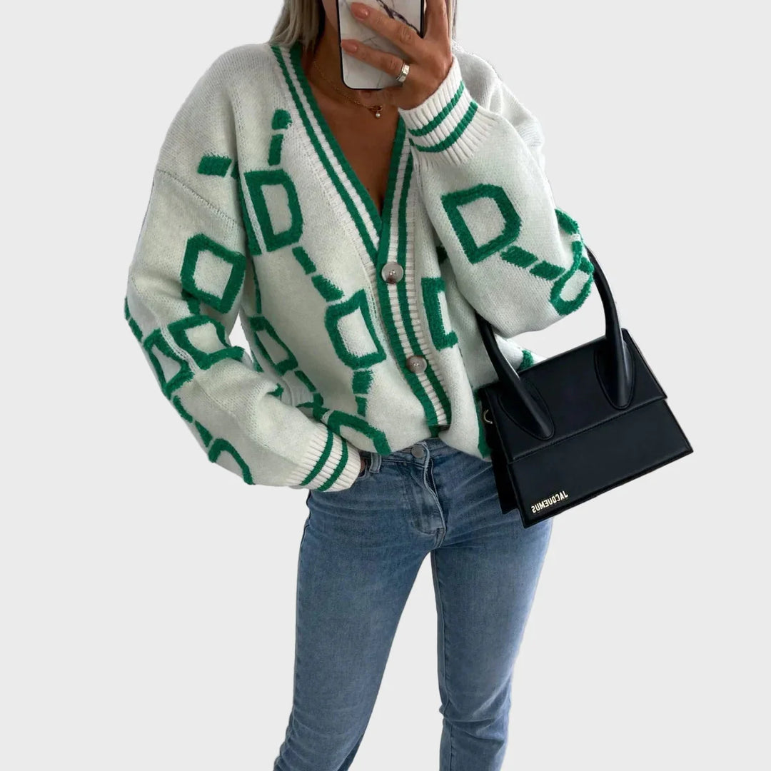 Moderni Neuleliivi | Geometrisella Kuvioinnilla