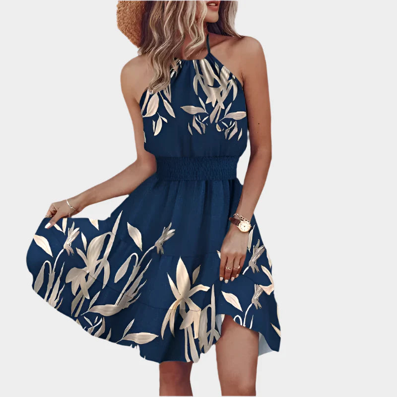 Seksikäs Mini Mekko | Epäsäännöllinen Kuviointi | Ilman Selkää