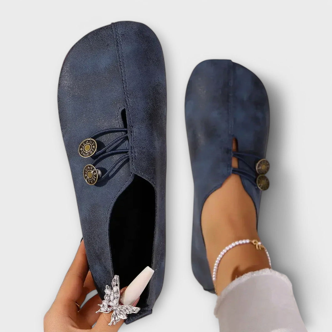 Nahkaballerina | Elegant Leather Ballet Flats