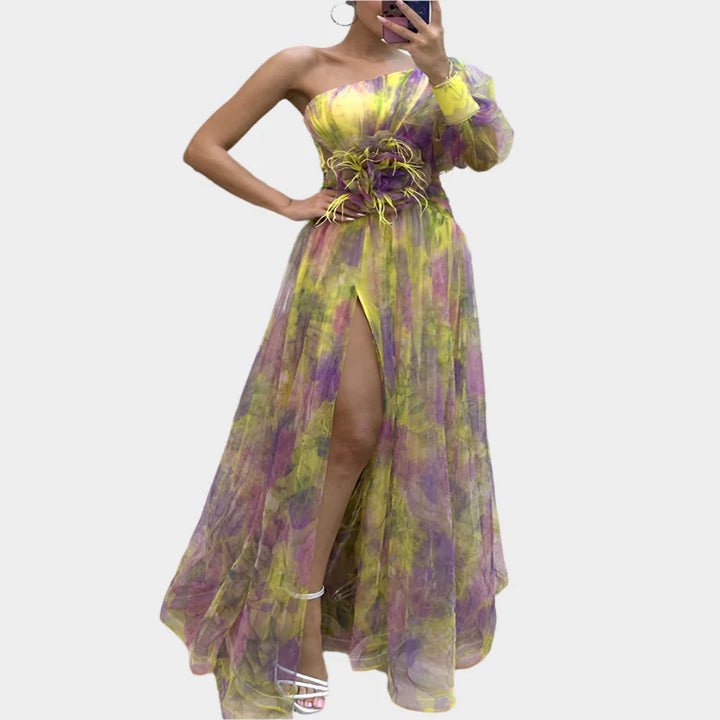 Seksikäs Mini Mekko | Epäsäännöllinen Kuviointi | Ilman Selkää