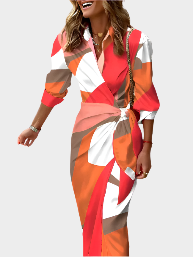 Midi Mekko | Raidallisella Kuvioinnilla