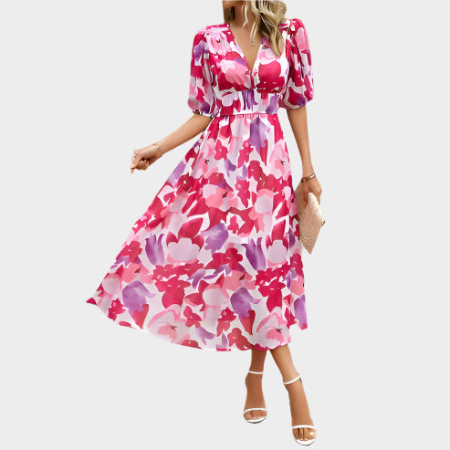 Tyylikäs Midi Mekko | Puffi Hihalla