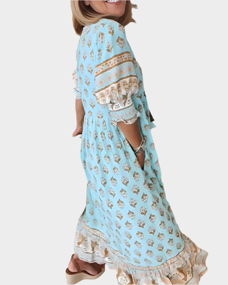 Boho Mekko | Mukavalla Leikkauksella ja Puffihihnoilla