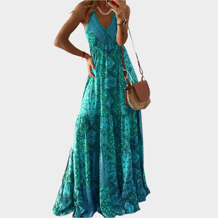 Boho Mekko | Ohuiden Olkaimien ja V-aukkoisen Kaula-aukon Kanssa