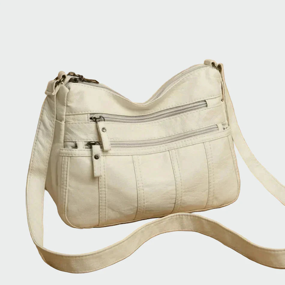 Pehmeä nahkainen olkalaukku | Tyylikäs ja käytännöllinen