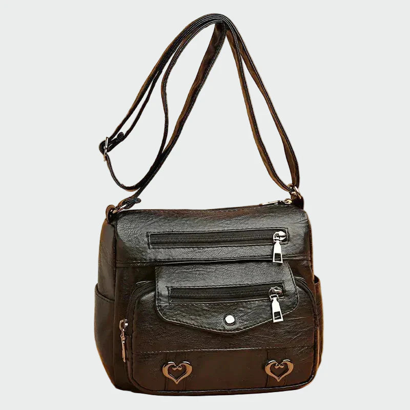 Pehmeä nahkainen käsilaukku | Tyylikäs ja käytännöllinen