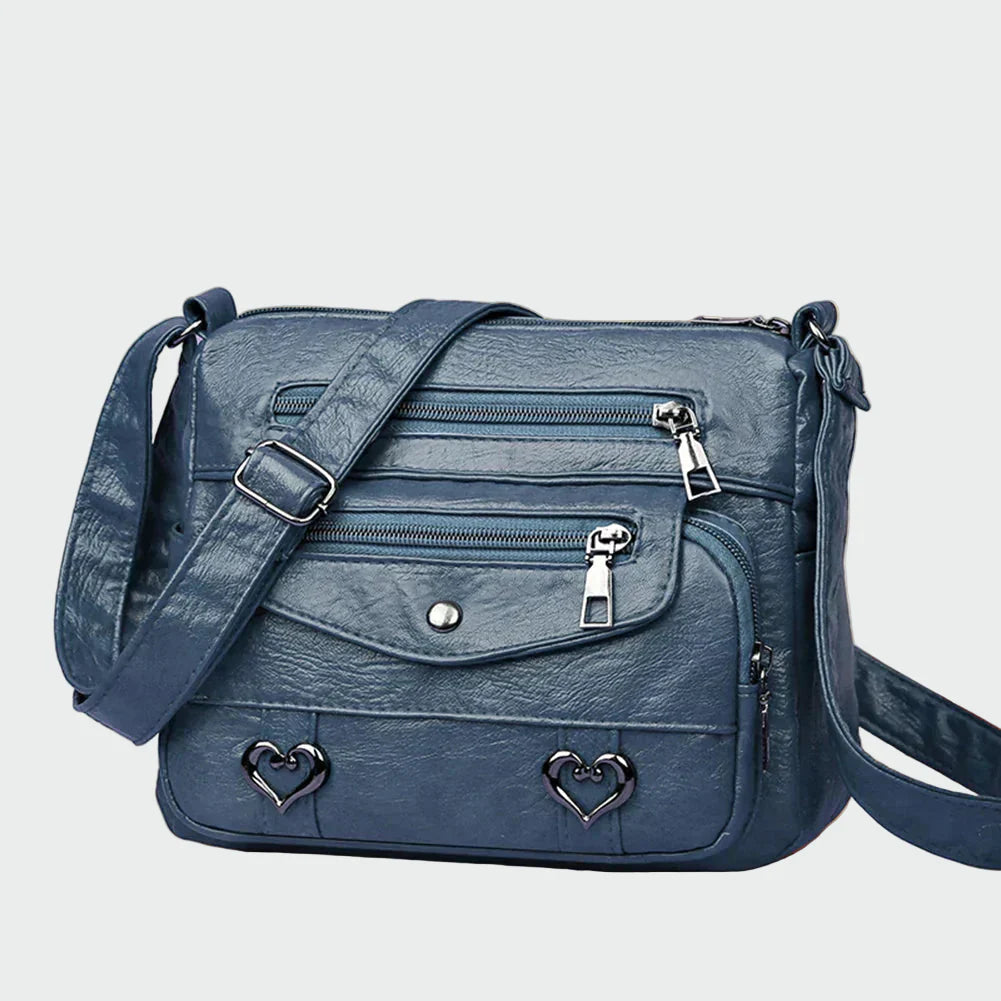 Pehmeä nahkainen käsilaukku | Tyylikäs ja käytännöllinen