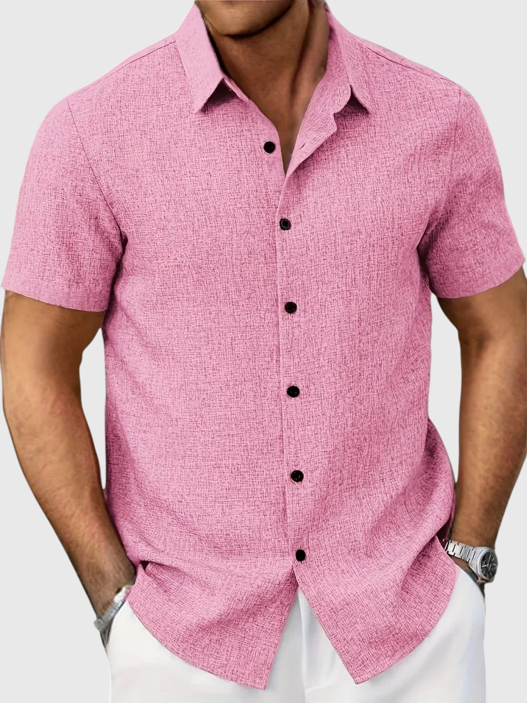 Santo | Kevyt lyhythihainen paita pellon sekoitteesta